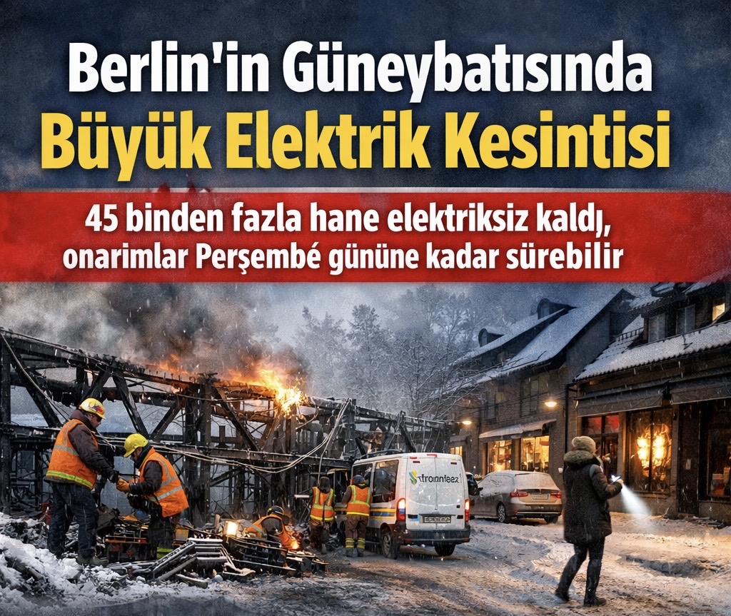 Berlin’in Güneybatısı Perşembe Gününe Kadar Elektriksiz Kalacak
