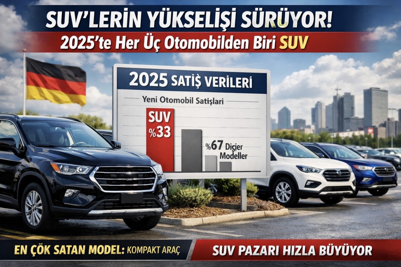 2025’te Satılan Her Üç Otomobilden Biri SUV
