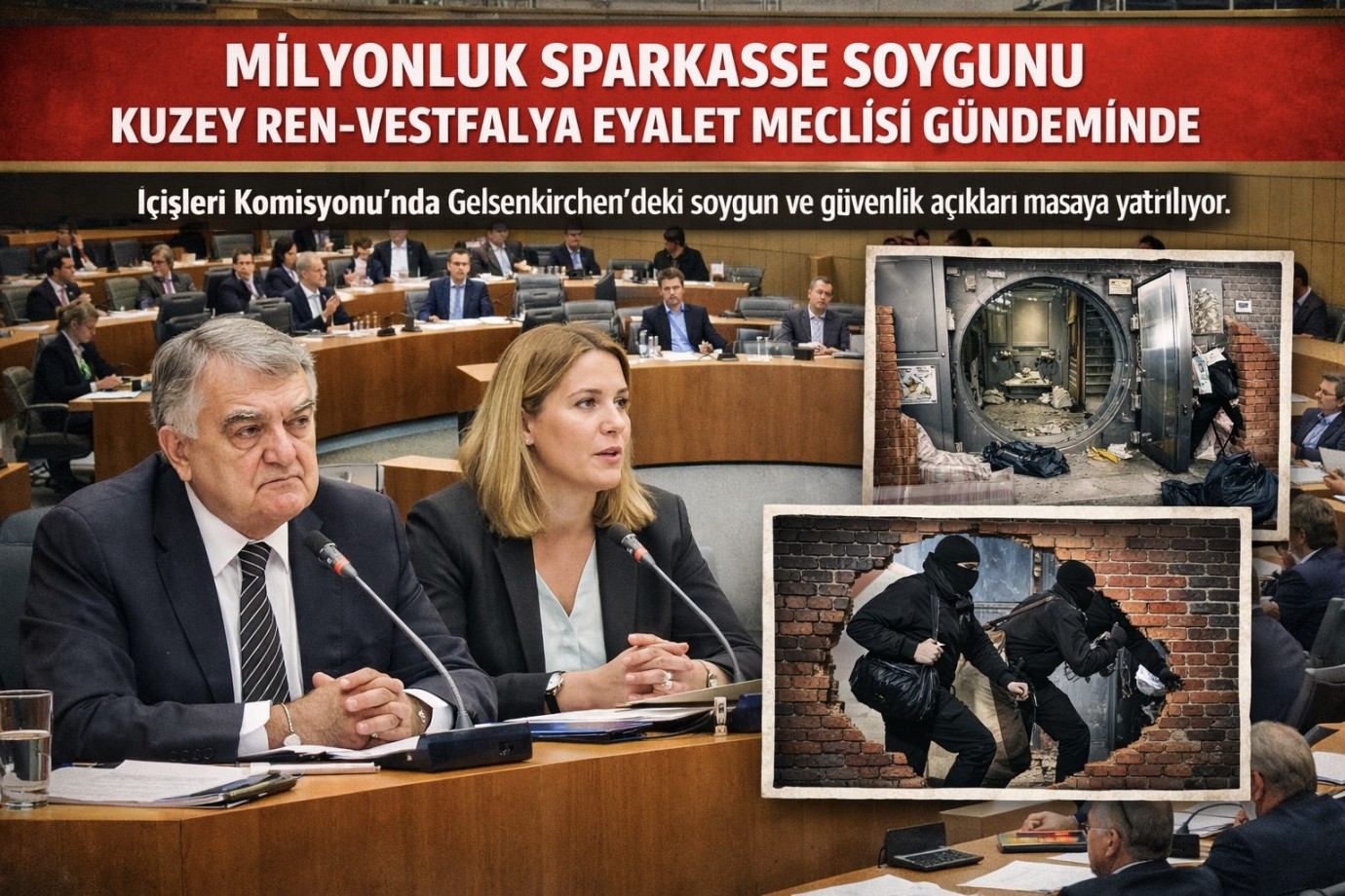 Sparkasse Soygunu Kuzey Ren-Vestfalya Eyalet Meclisi Gündeminde